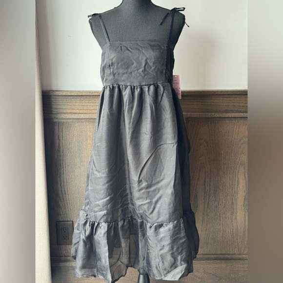 wild fable Dresses & Skirts - Wild Fable black adjustable strap ruffles babydoll dress size large. NWOT